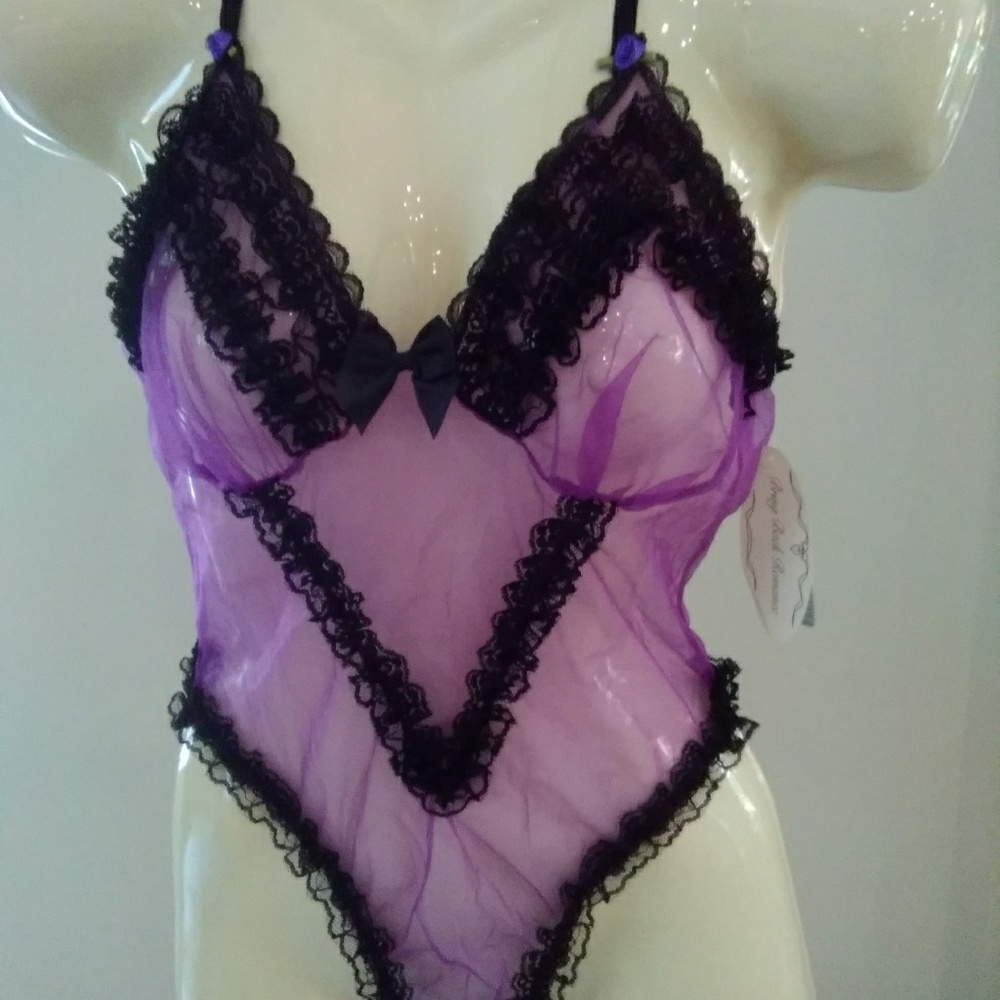 Sharron Leslie sheer teddy